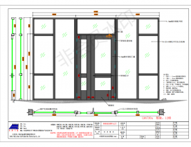 鋼制玻璃單元門wps深化圖紙